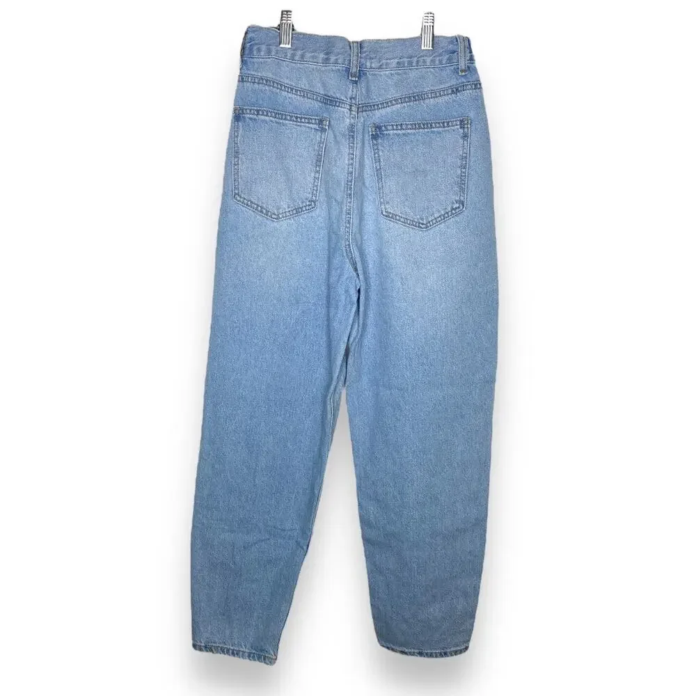 Wax Jean Light Blue Wash 1980s Mom Jeans Small